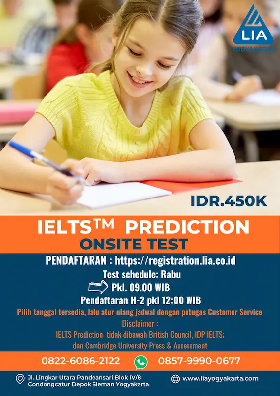 Tes IELTS Yogyakarta | Info & persiapan Lengkap jadwal ielts prediction lia yogyakarta