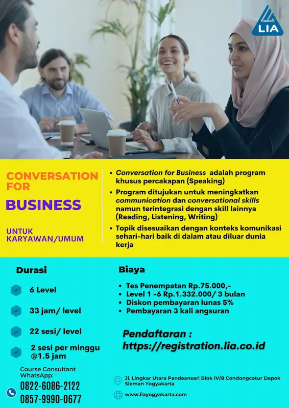 Kelas Conversation LIA Yogyakarta kelas conversation lia