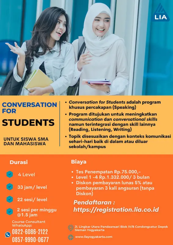 Kelas Conversation LIA Yogyakarta kelas conversation lia